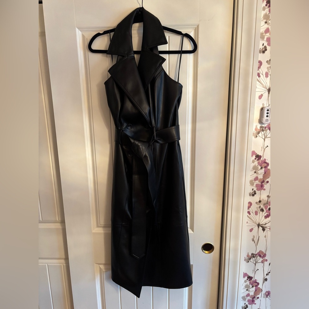 INC International Concept Black Leather Dress